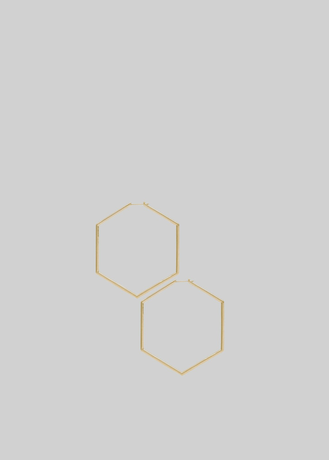 Bevza Thin Honeycomb Hoops - Gold