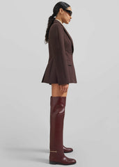 Colette Hourglass Blazer - Dark Brown