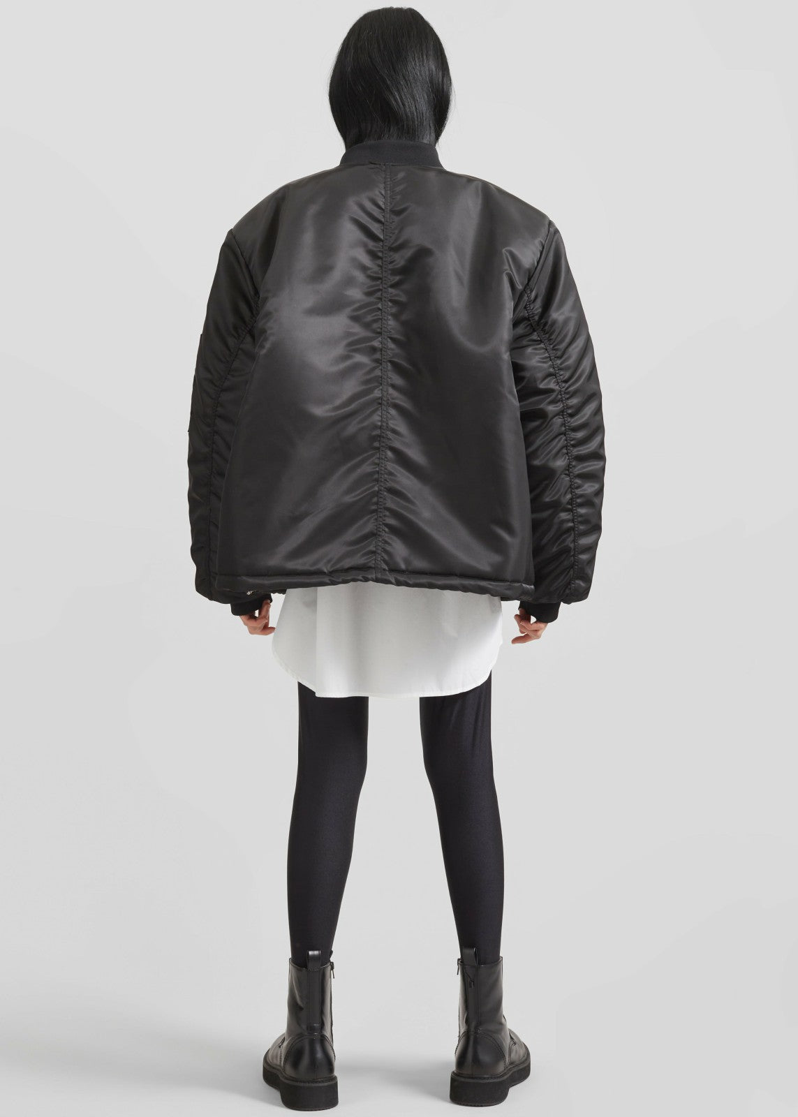 Volme Padded Bomber Jacket - Black