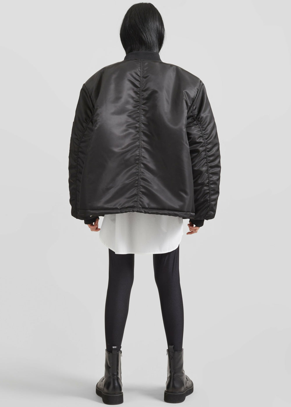 Volme Padded Bomber Jacket - Black