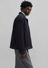 Dresden Quilted Corduroy Jacket - Navy