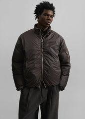 Delft Padded Bomber Jacket - Brown
