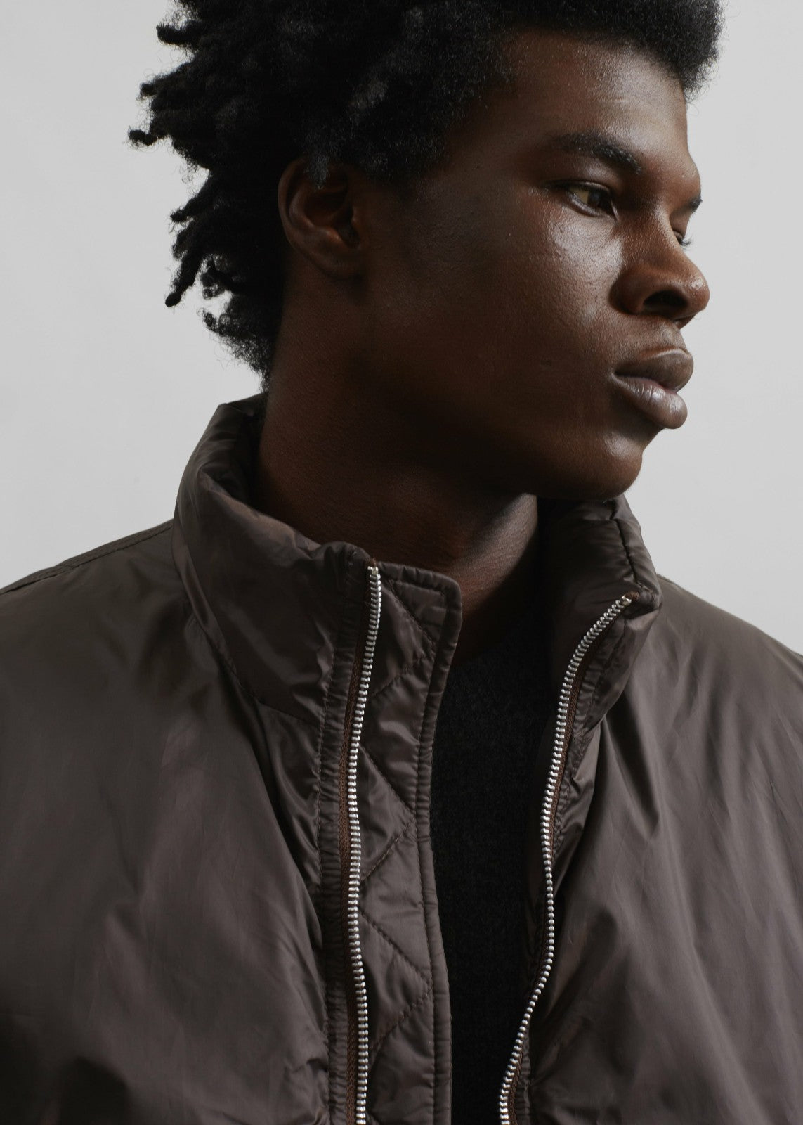 Delft Padded Bomber Jacket - Brown