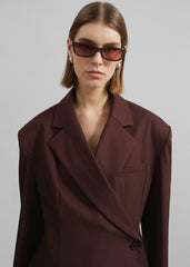 Durham Crossover Blazer - Burgundy