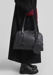 Noho Leather Shoulder Bag - Black