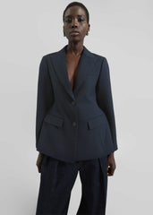 Colette Hourglass Twill Blazer - Navy