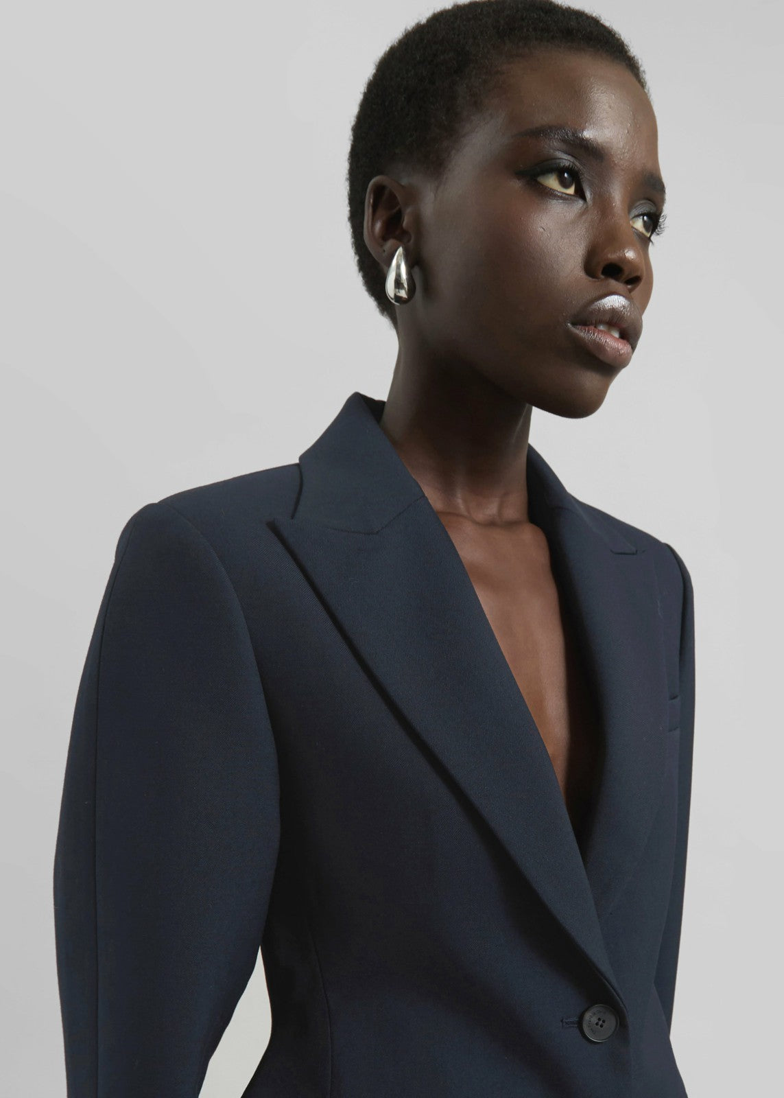 Colette Hourglass Twill Blazer - Navy