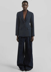 Colette Hourglass Twill Blazer - Navy