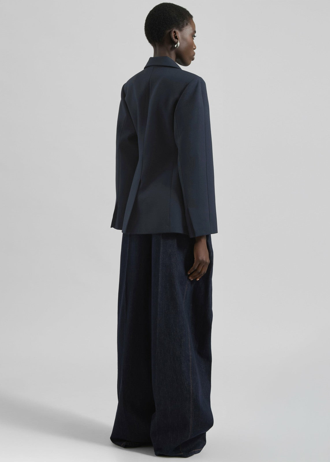 Colette Hourglass Twill Blazer - Navy