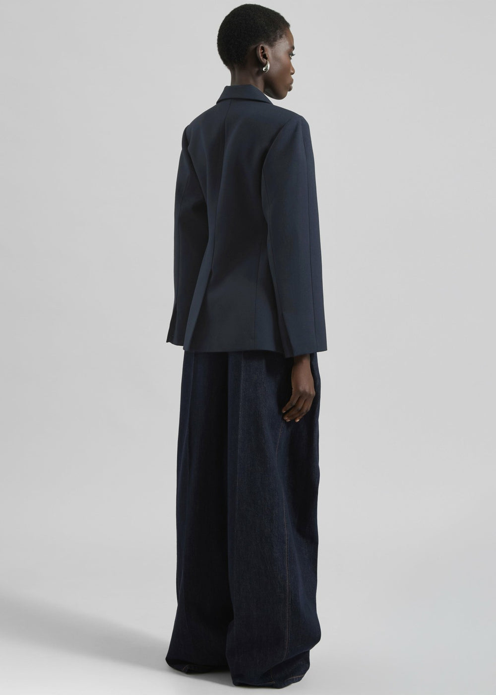 Colette Hourglass Twill Blazer - Navy