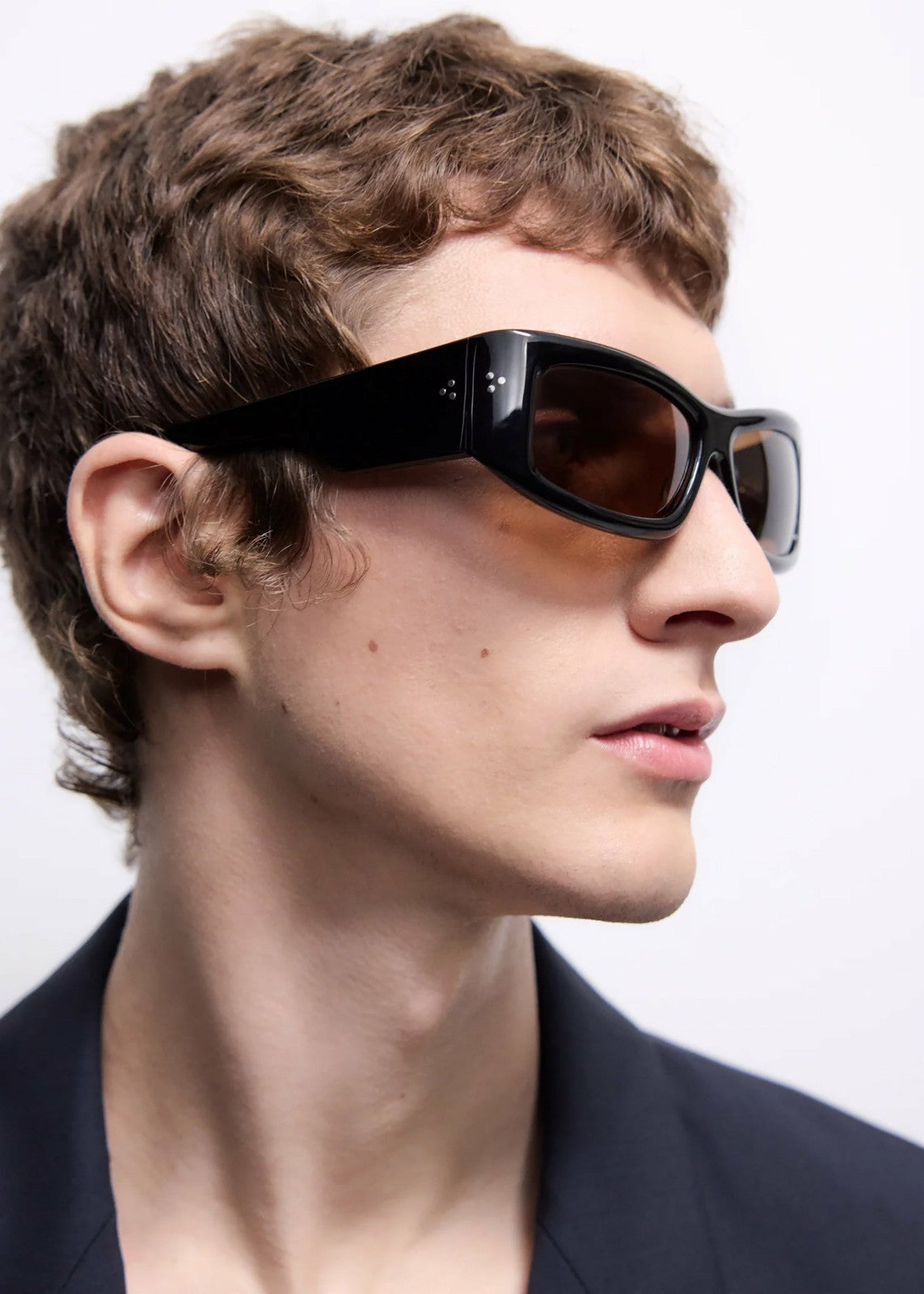 Port Tanger Hads Sunglasses - Black Acetate/Tobacco Lens