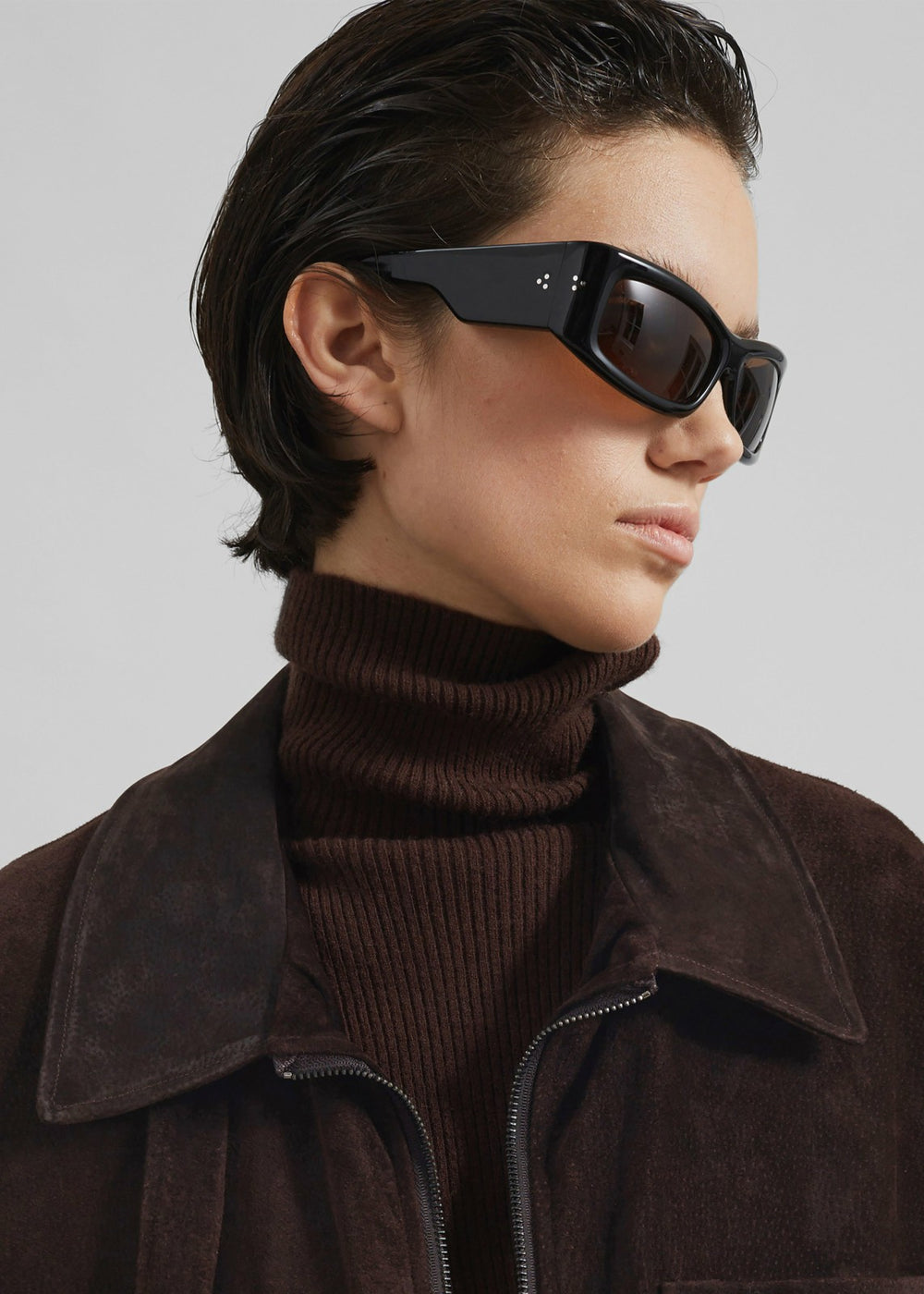 Port Tanger Hads Sunglasses - Black Acetate/Tobacco Lens