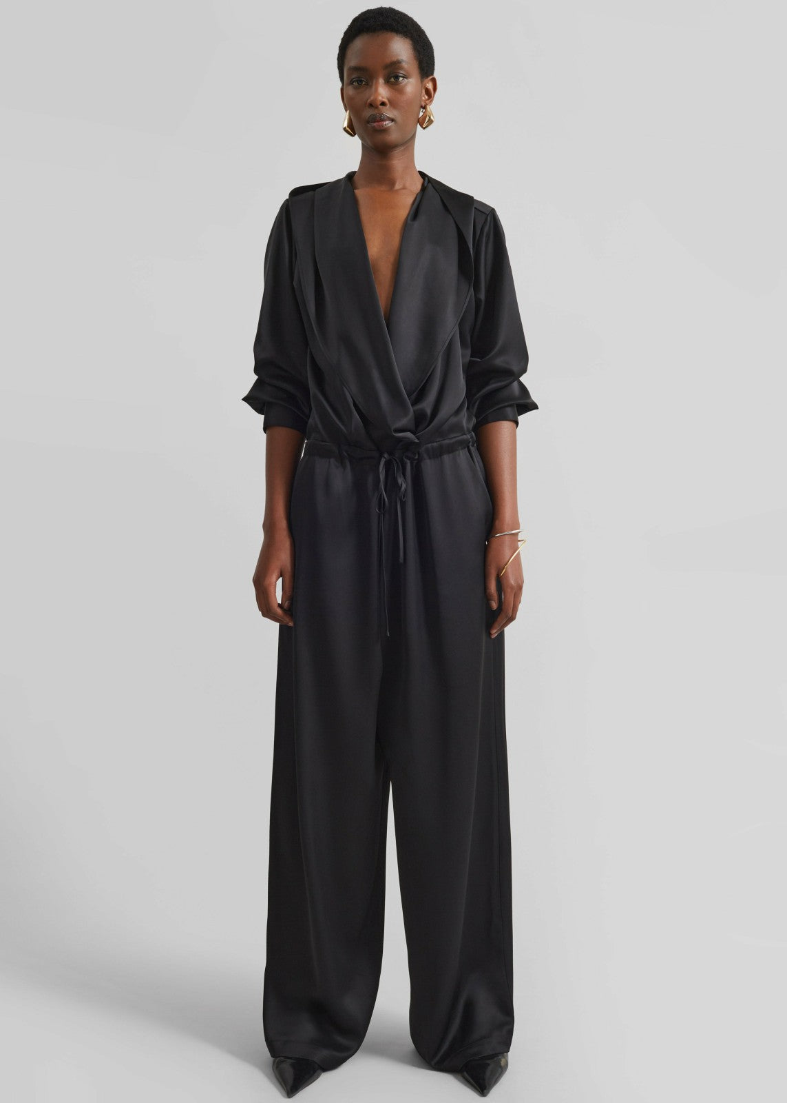 Jesmond Hooded Jumpsuit - Black