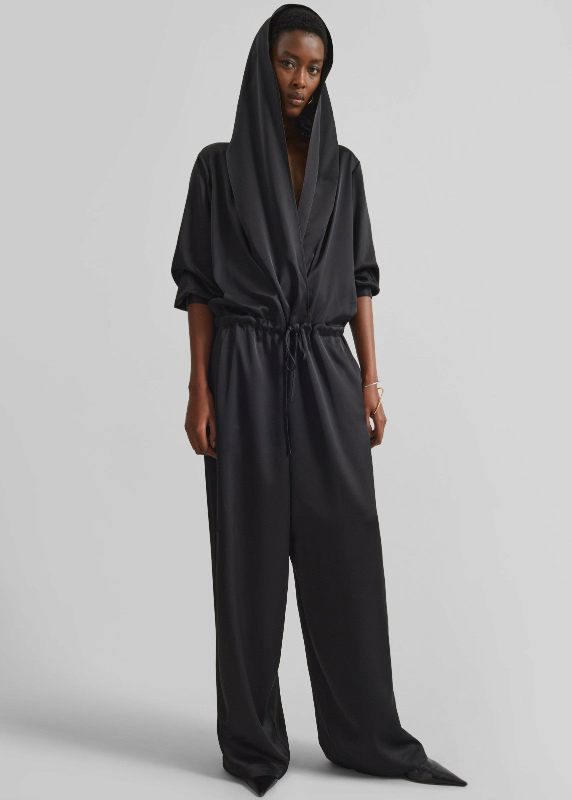 Jesmond Hooded Jumpsuit - Black