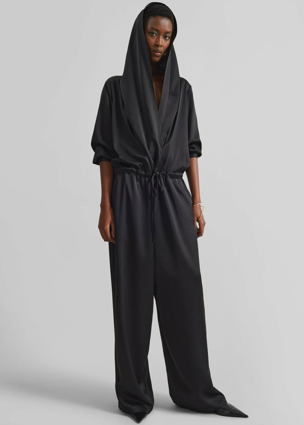 Jesmond Hooded Jumpsuit - Black