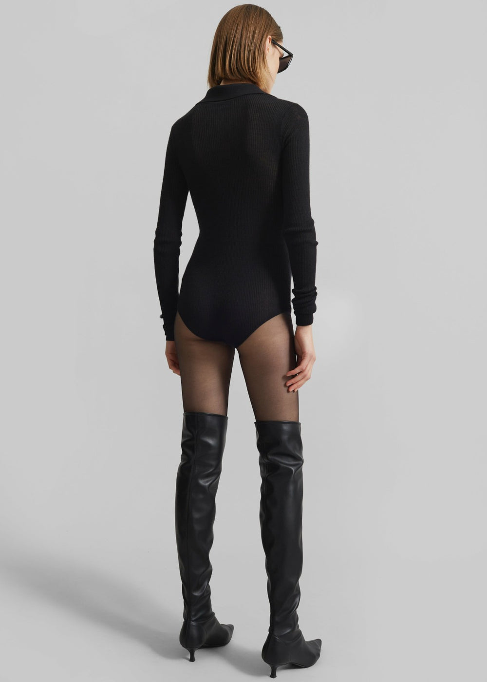 Solana Polo Bodysuit - Black