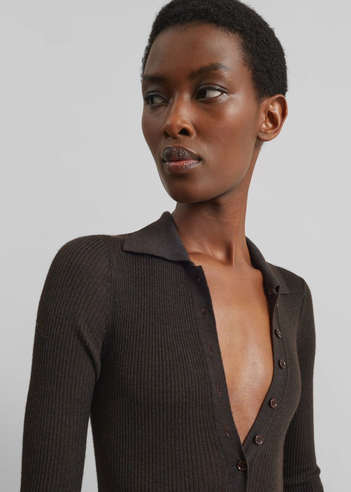 Solana Polo Bodysuit - Brown