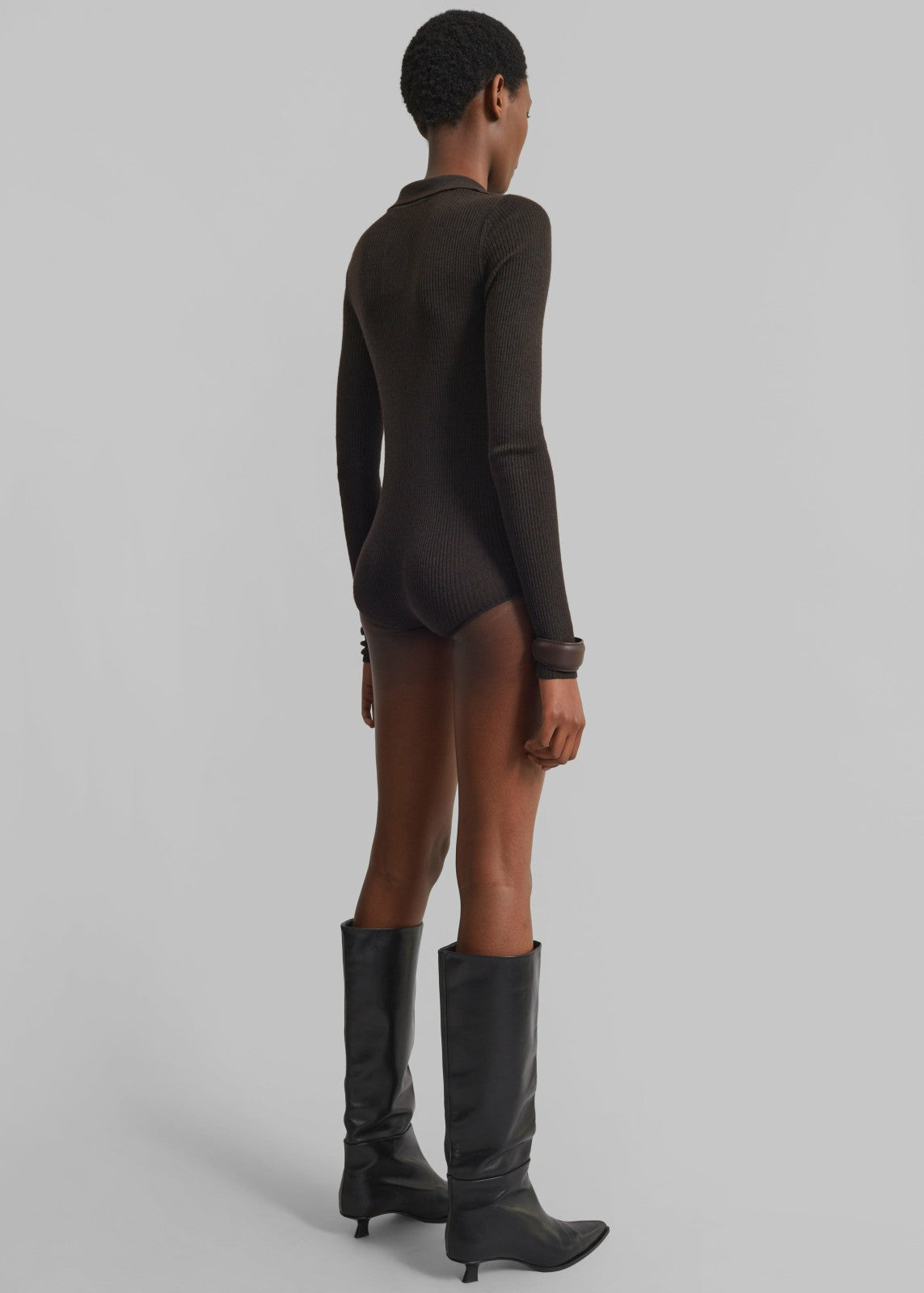 Solana Polo Bodysuit - Brown