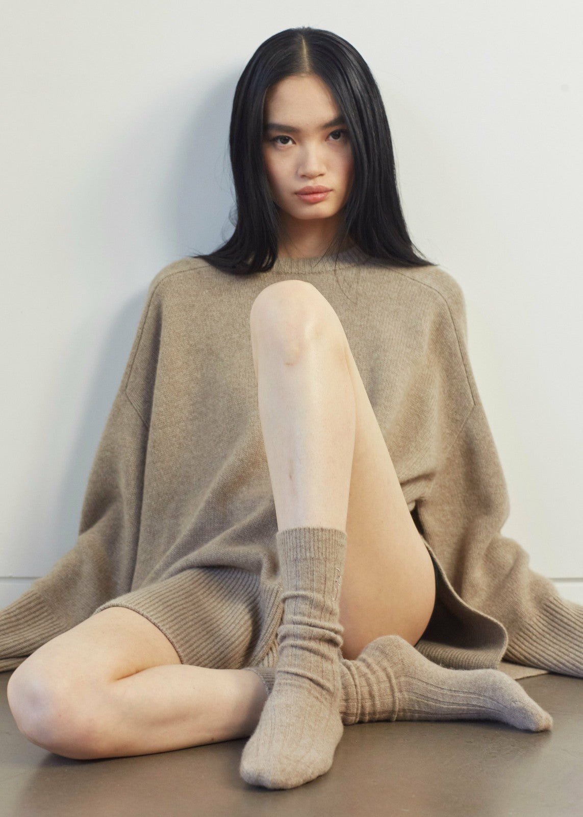 Kairon Cashmere Crewneck Sweater - Beige