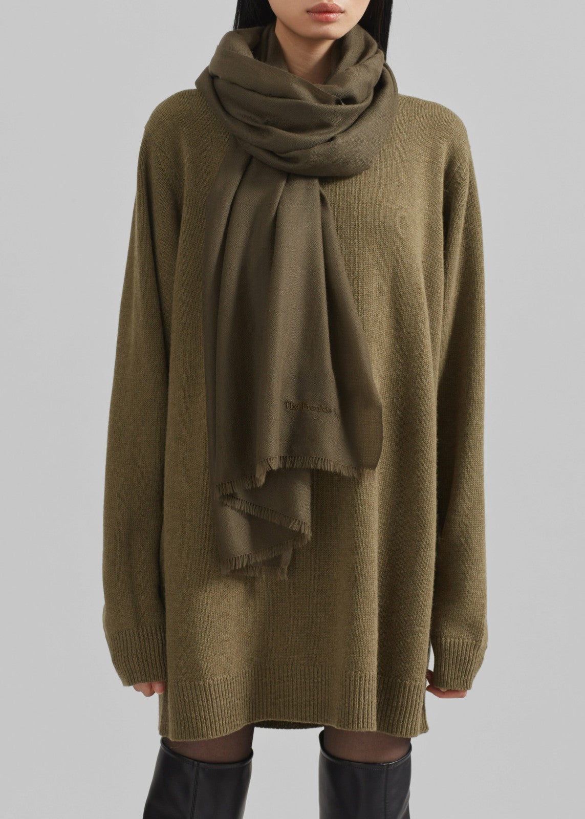 Dorset Cashmere Scarf - Khaki