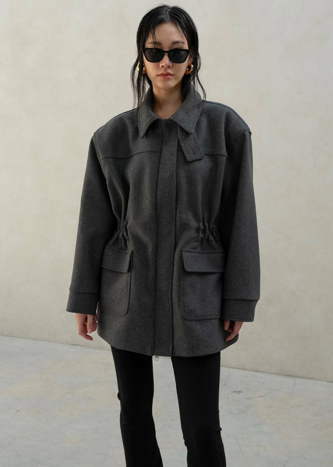 Holbeck Field Wool Jacket - Grey