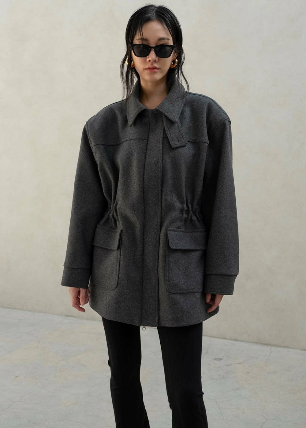 Holbeck Field Wool Jacket - Grey