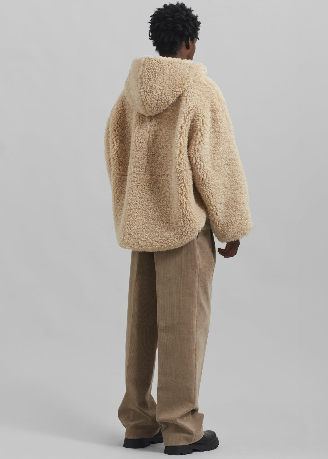 Haworth Faux Shearling Hoodie - Cream