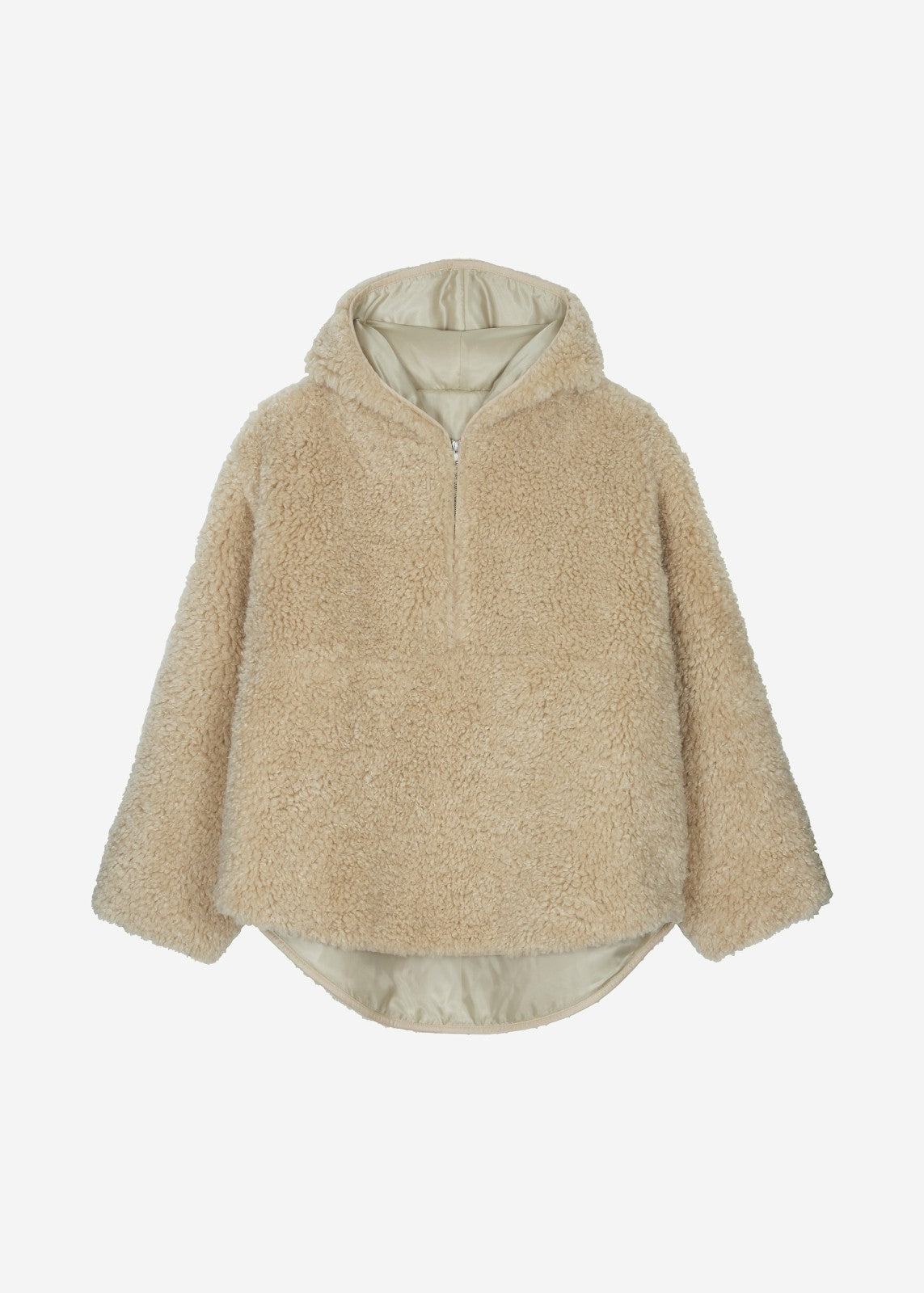 Haworth Faux Shearling Hoodie - Cream