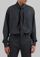 Kaden Wool Tie - Charcoal