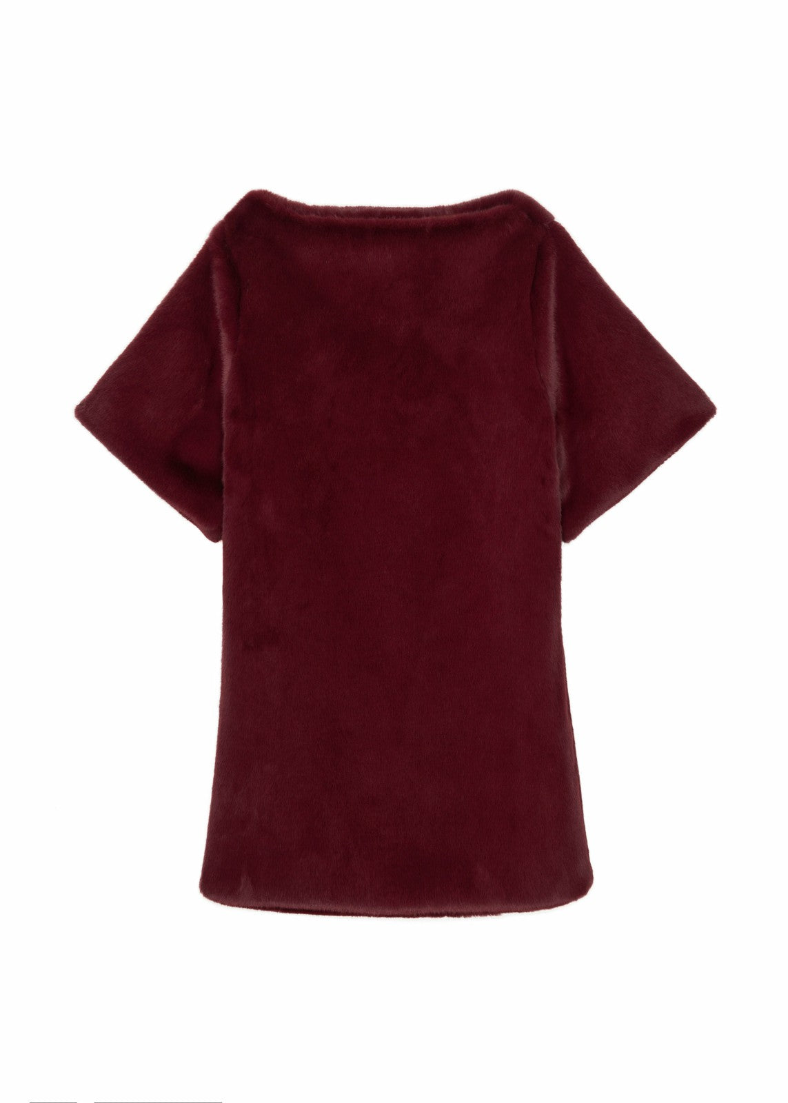 Stauben Faux Fur Mini Dress - Burgundy