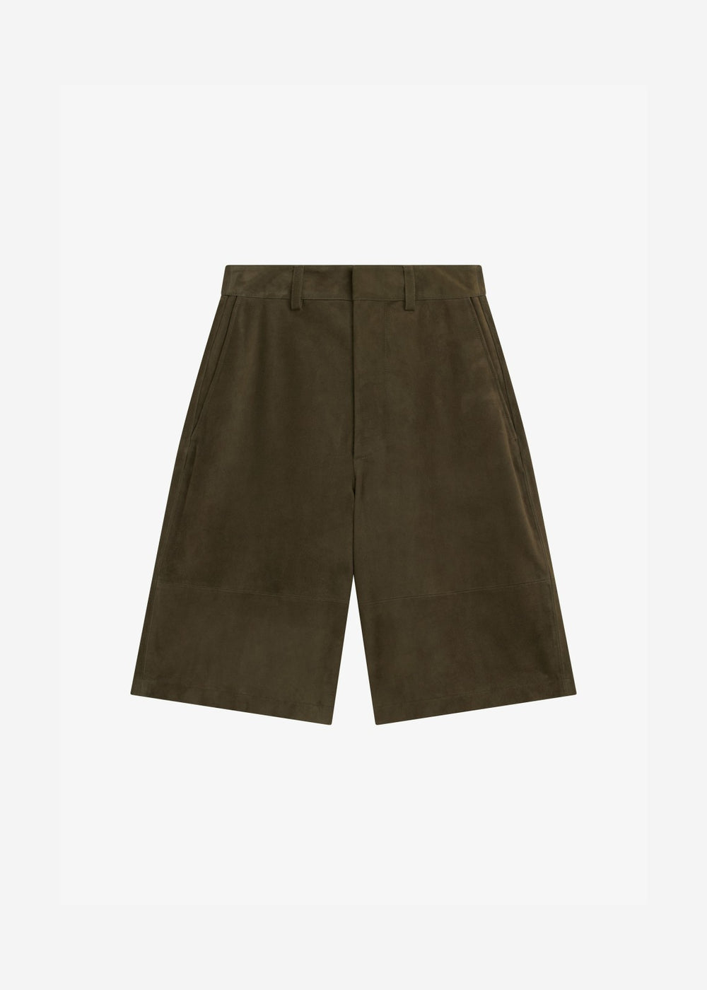 Radlett Suede Bermuda Shorts - Khaki