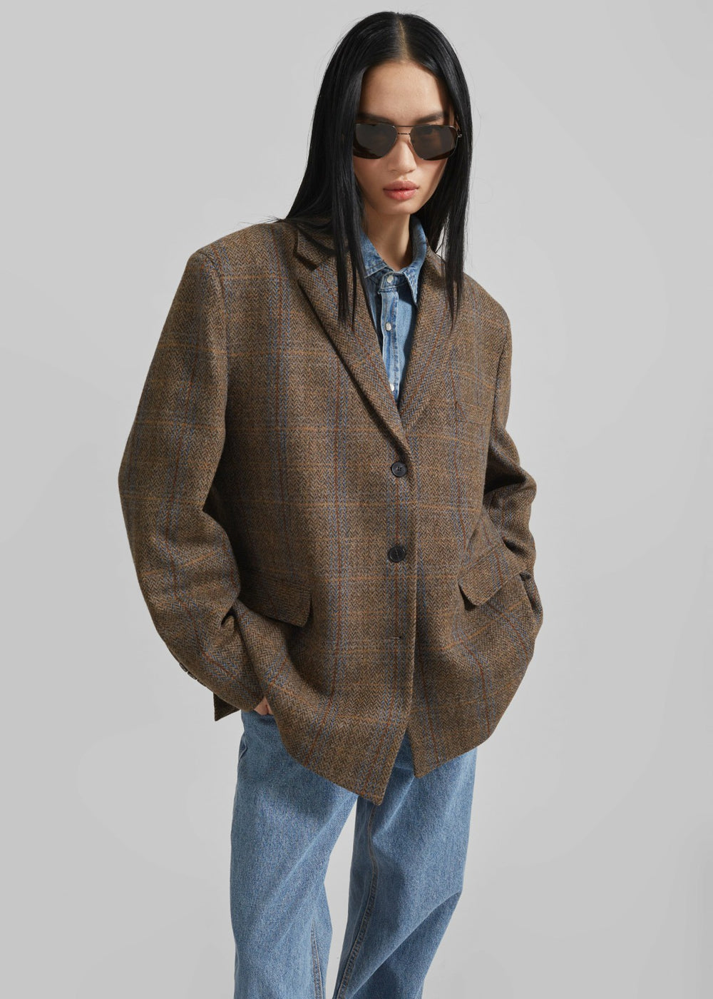 Arundel Plaid Wool Blazer - Multicolor