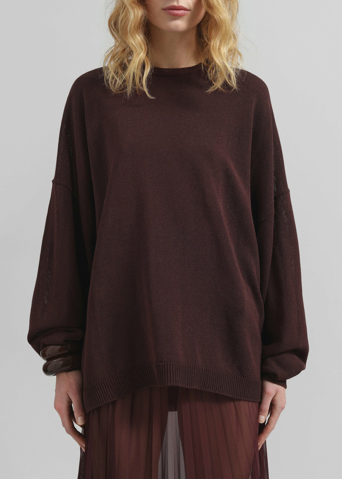 Basel Crew Neck Sweater - Burgundy