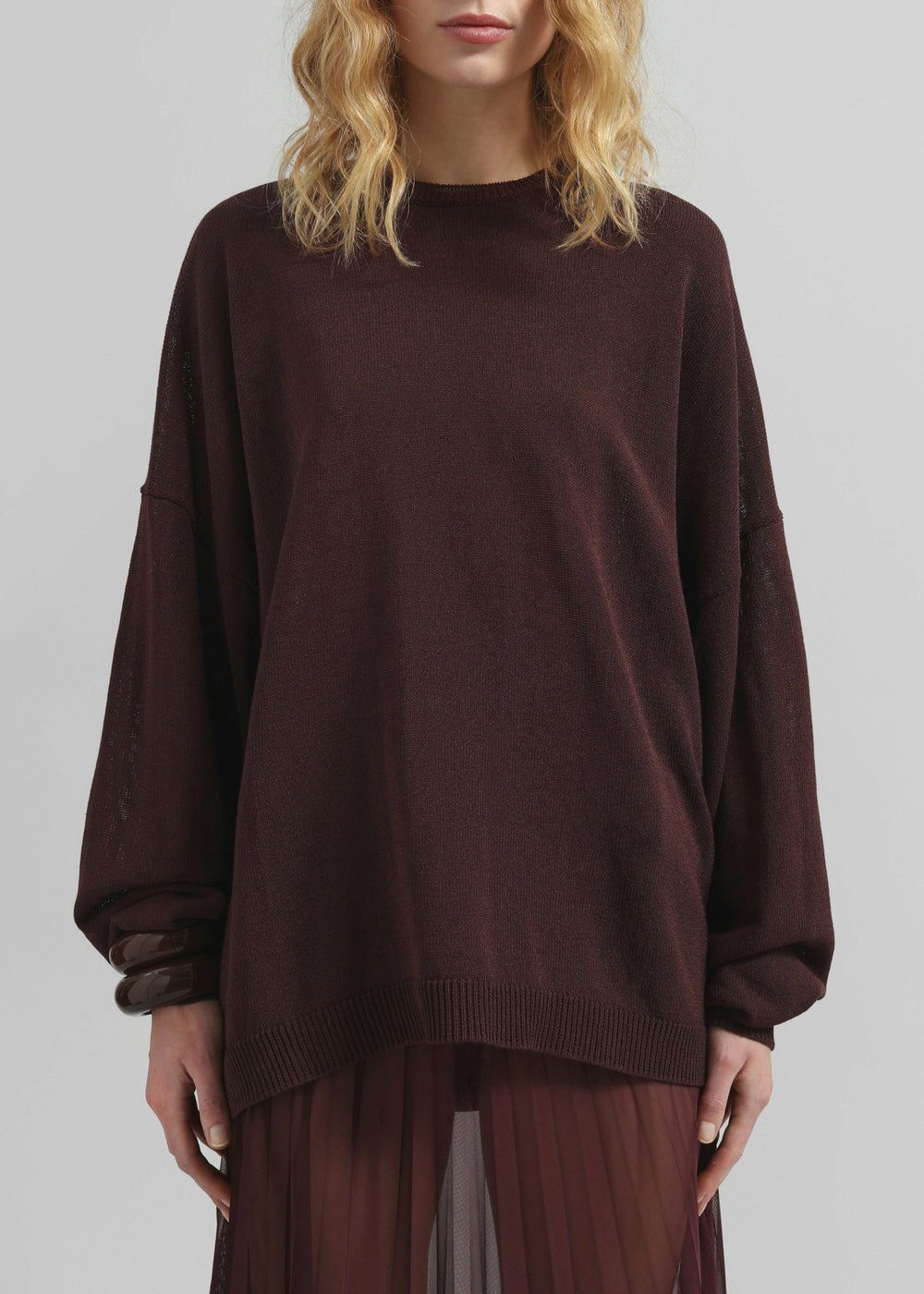 Basel Crew Neck Sweater - Burgundy
