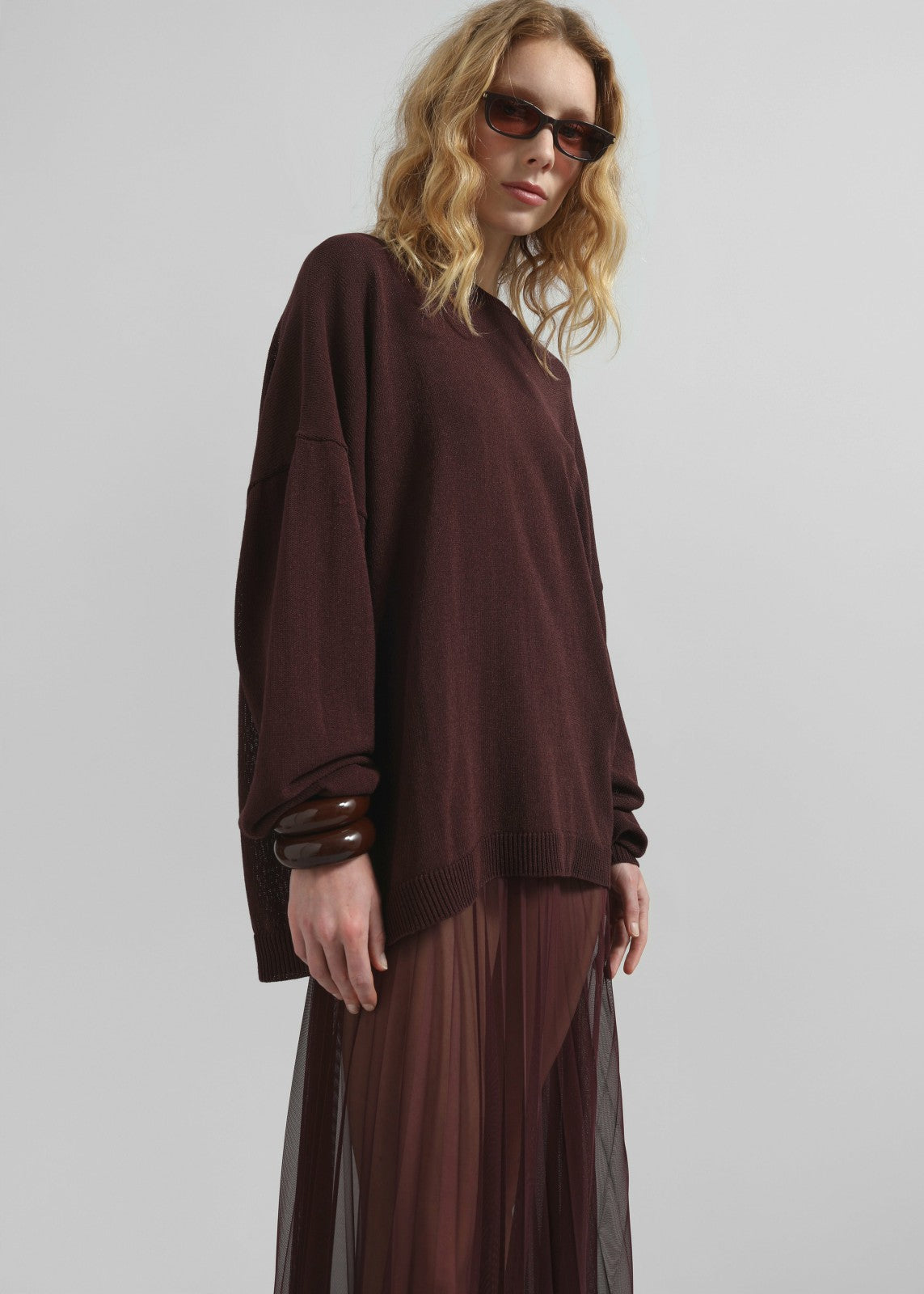 Basel Crew Neck Sweater - Burgundy