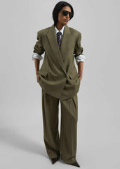 Daytona Pleated Trousers - Khaki