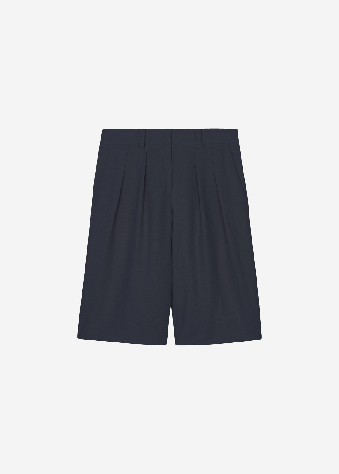 Bilbao Pleated Bermuda Shorts - Navy