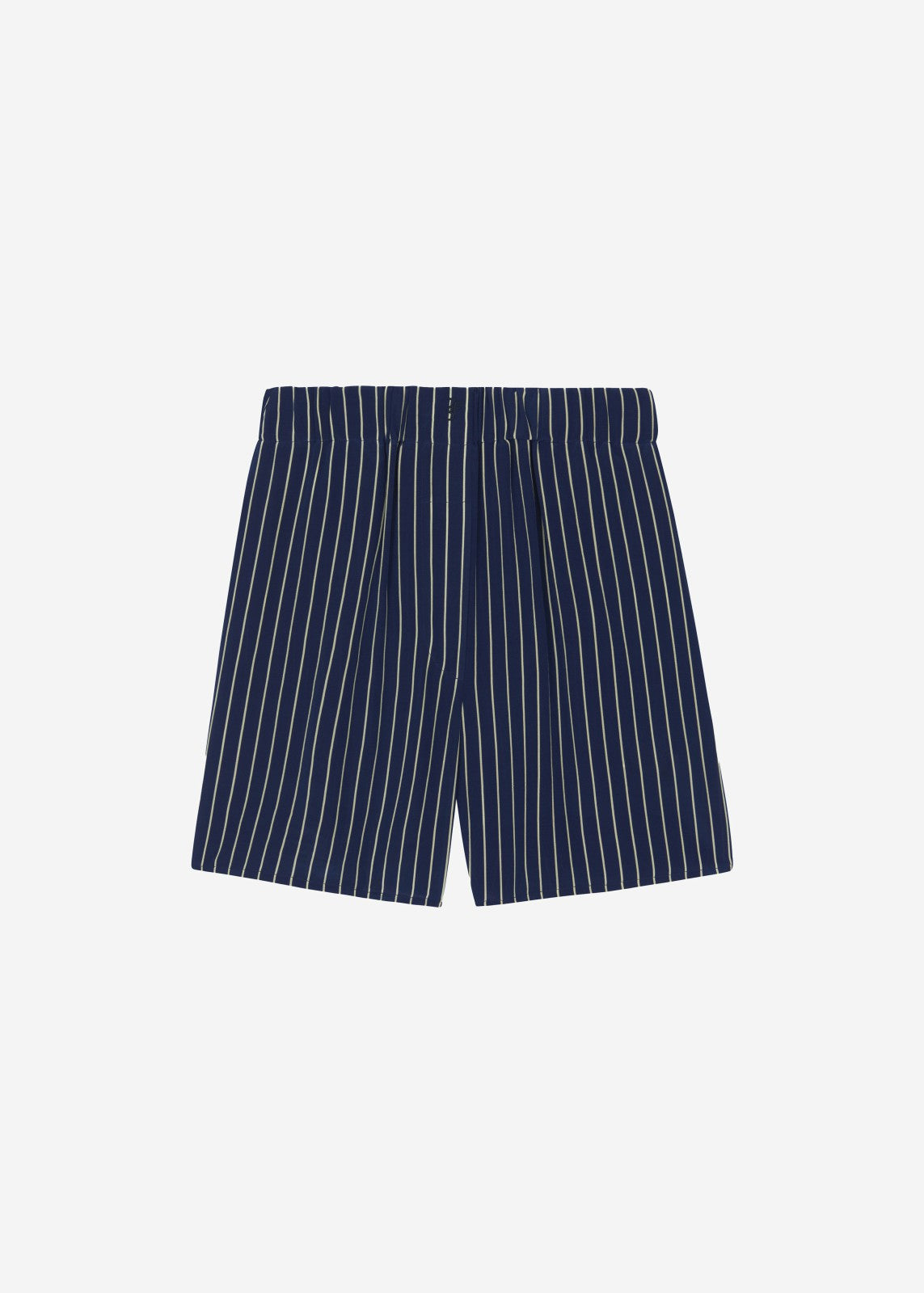 Lui Striped Boxer Shorts - Navy/Beige Pinstripe