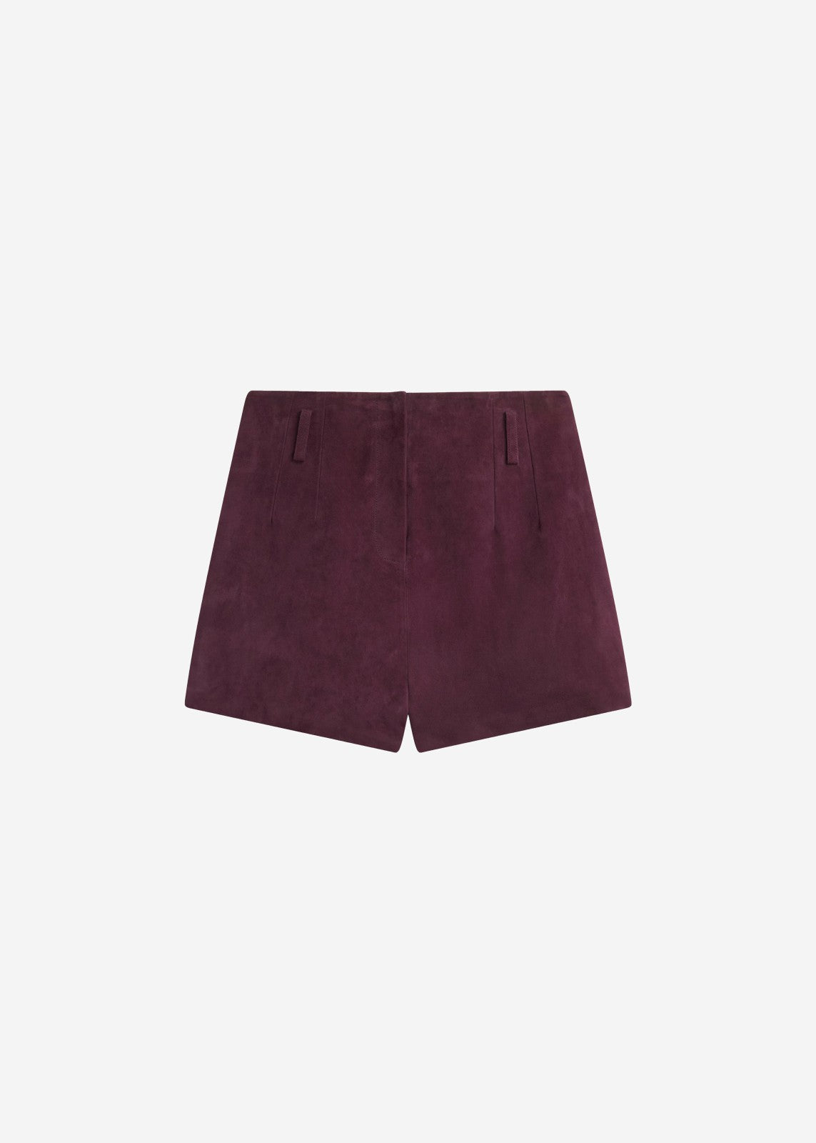 Lise Suede Shorts - Burgundy