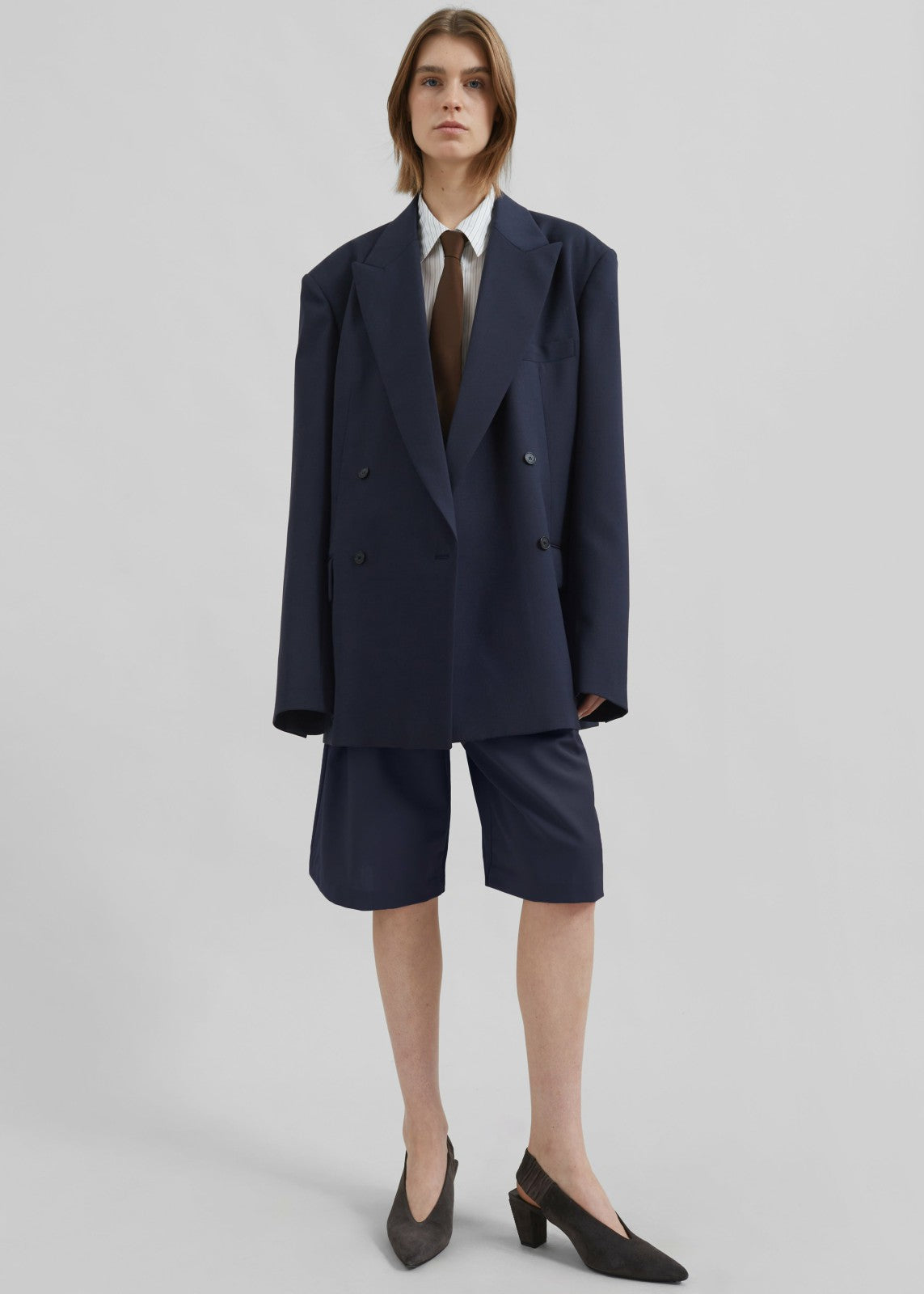 Newark Double Breasted Blazer - Navy
