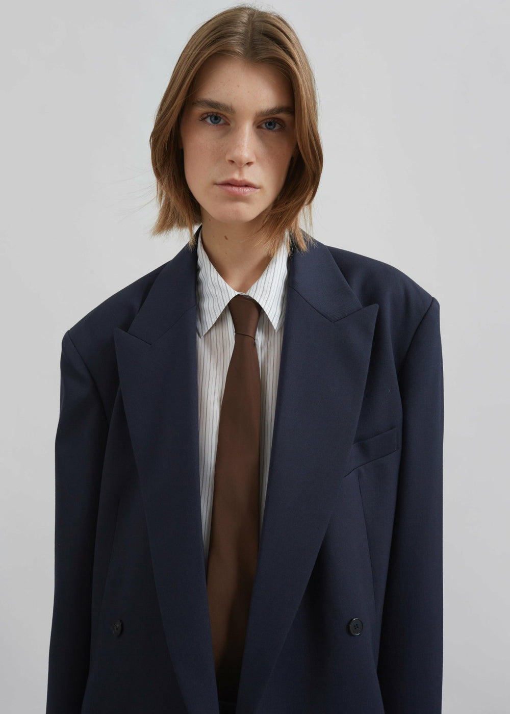 Newark Double Breasted Blazer - Navy