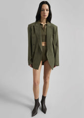 Newark Double Breasted Blazer - Khaki