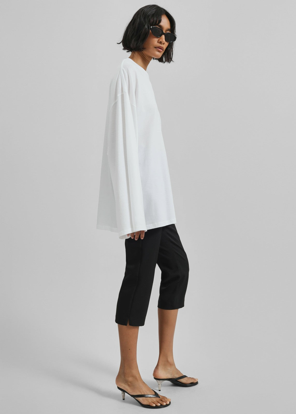 Rio Oversized Sleeve Tee - White