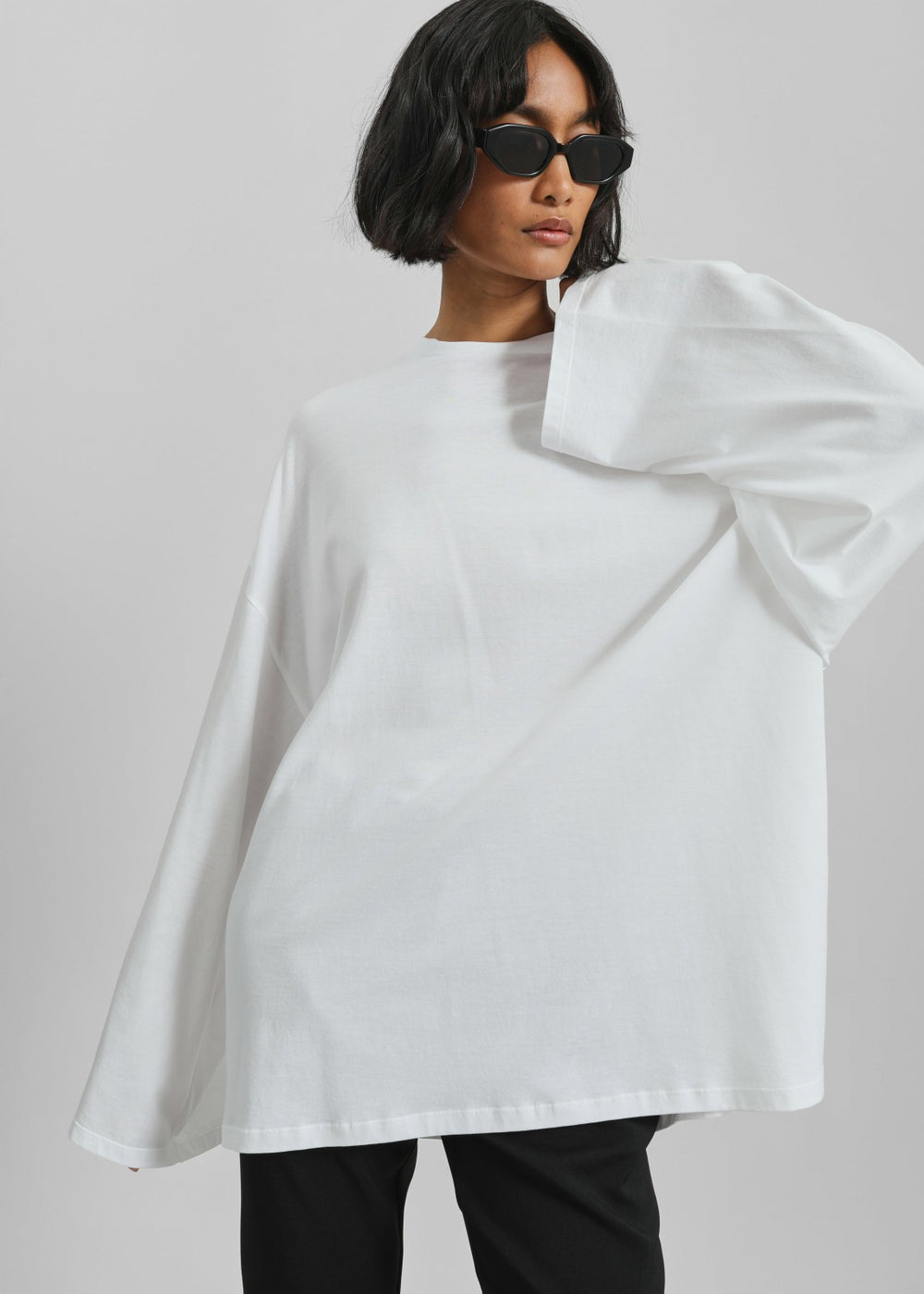 Rio Oversized Sleeve Tee - White