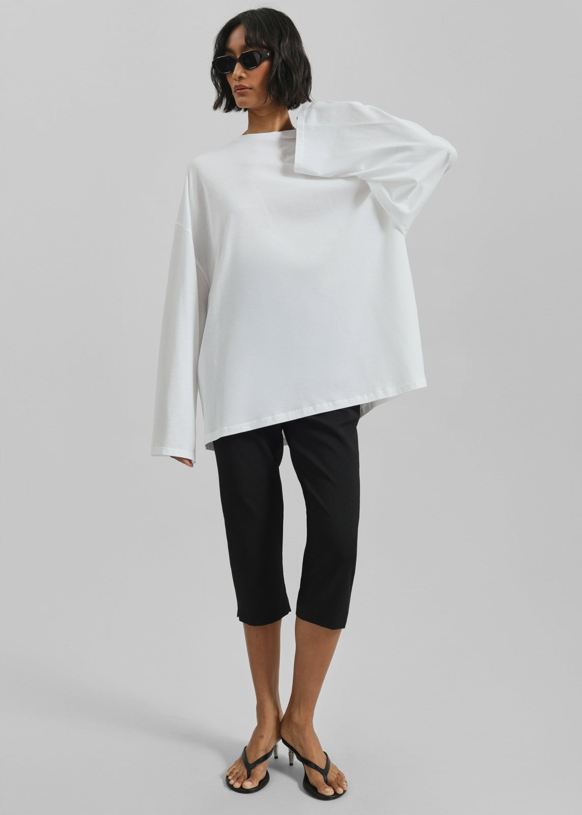 Rio Oversized Sleeve Tee - White