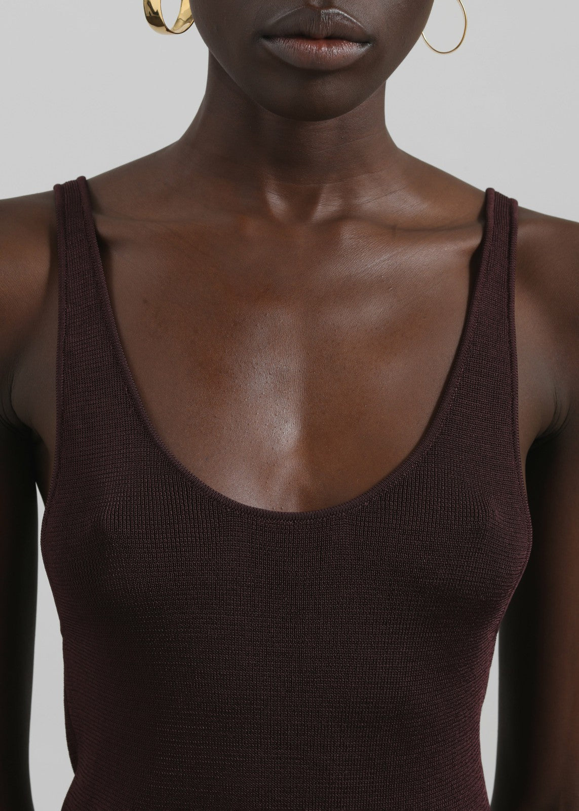 Rivo Knit Tank Top - Burgundy