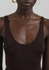 Rivo Knit Tank Top - Burgundy