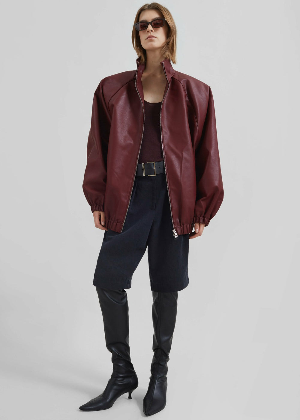 Rivo Knit Tank Top - Burgundy
