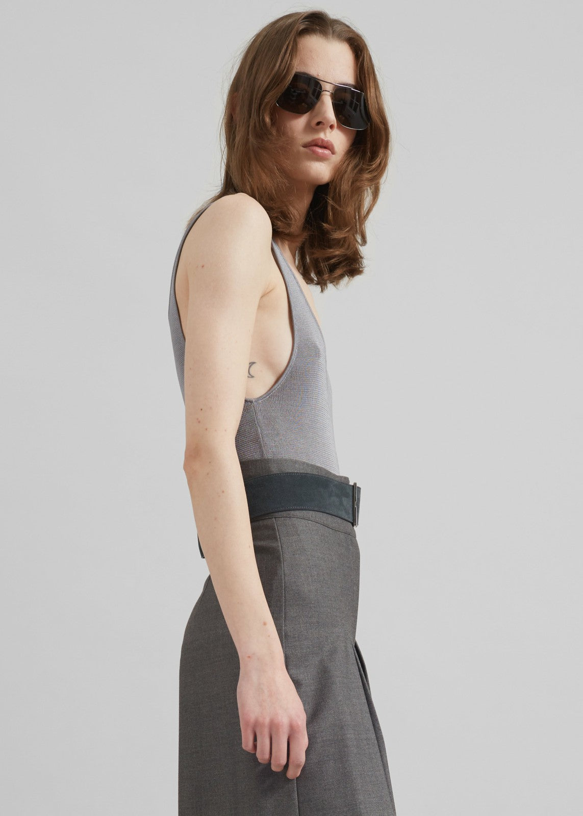 Rivo Knit Tank Top - Grey