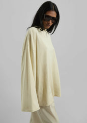 Rio Oversized Sleeve Tee - Cement